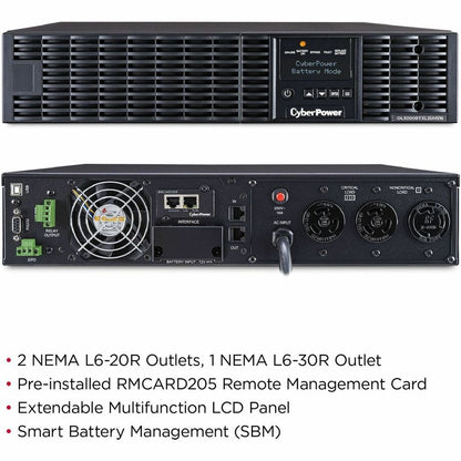 Alternate-Image2 Image for CyberPower OL3000RTXL2UHVN Smart App Online UPS Systems