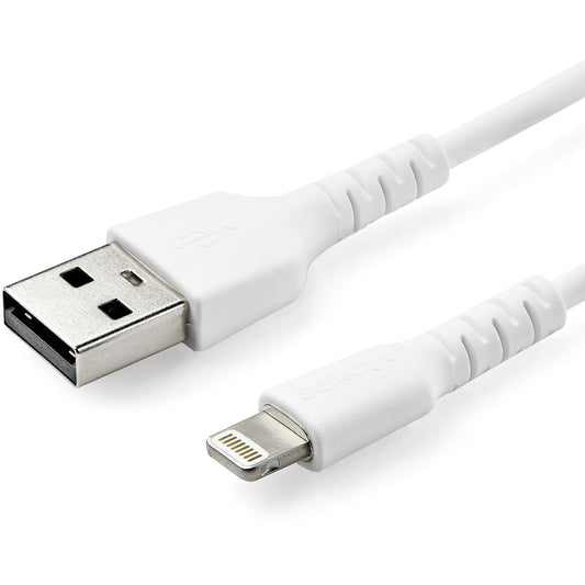 Main Image for StarTech.com 3 foot/1m Durable White USB-A to Lightning Cable, Rugged Heavy Duty Charging/Sync Cable for Apple iPhone/iPad MFi Certified