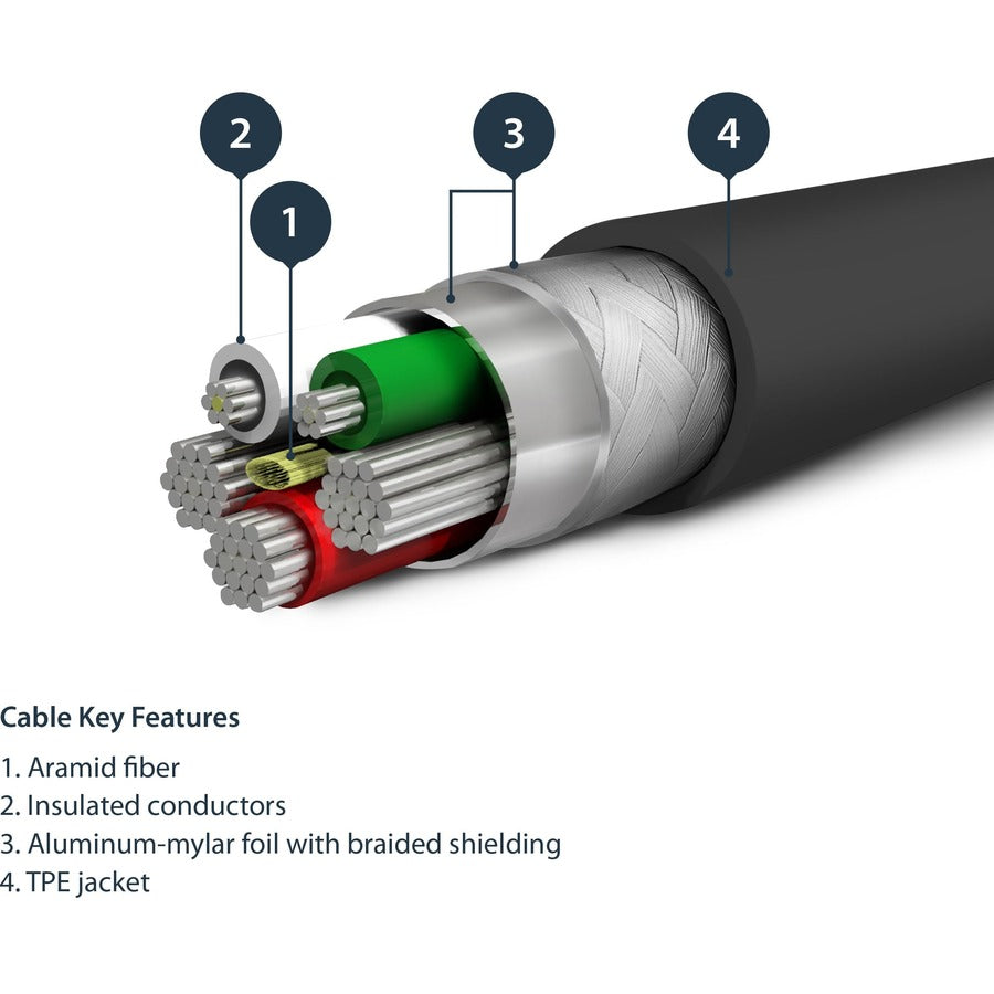 Alternate-Image3 Image for StarTech.com 3 foot/1m Durable Black USB-A to Lightning Cable, Rugged Heavy Duty Charging/Sync Cable for Apple iPhone/iPad MFi Certified