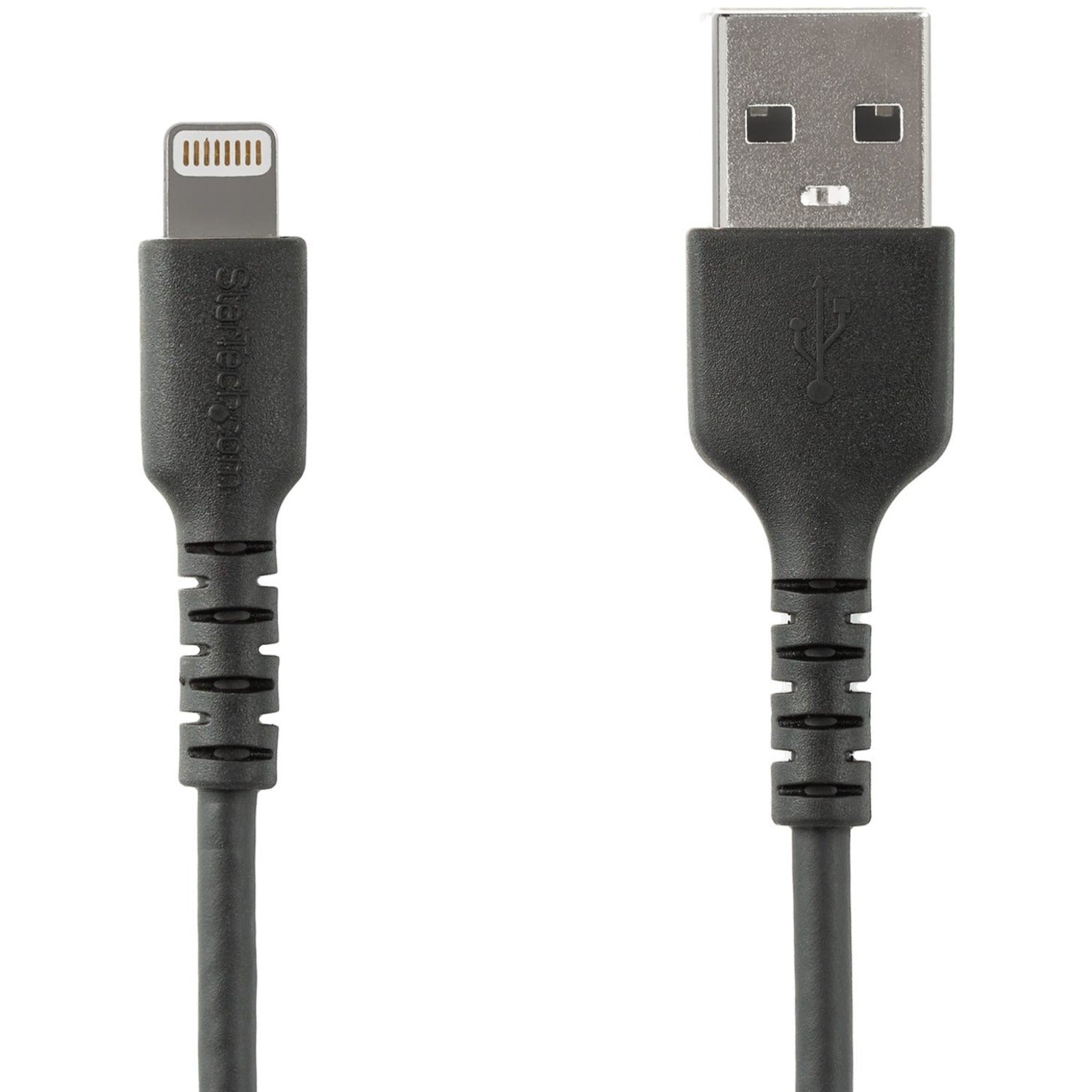 Main Image for StarTech.com 6 foot/2m Durable Black USB-A to Lightning Cable, Rugged Heavy Duty Charging/Sync Cable for Apple iPhone/iPad MFi Certified