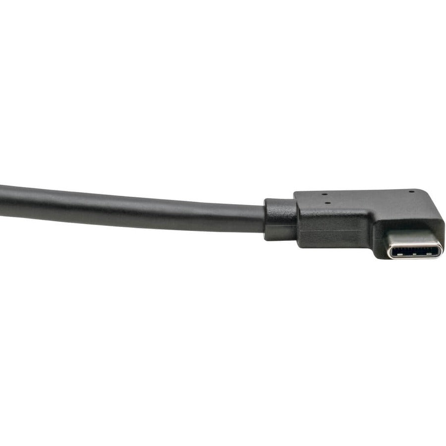 Alternate-Image3 Image for Eaton Tripp Lite Series USB-C to USB-A Cable (M/M), Right-Angle C, USB 3.2 Gen 1 (5 Gbps), Thunderbolt 3 Compatible, 3 ft. (0.91 m)
