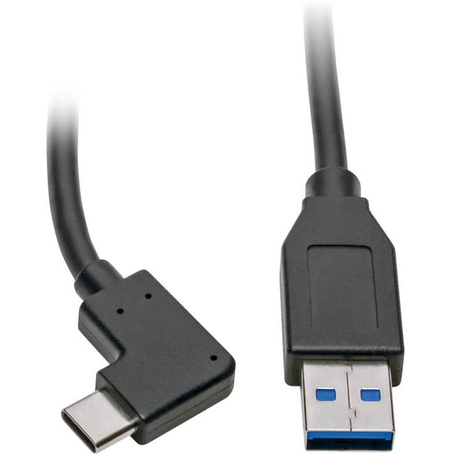 Main Image for Eaton Tripp Lite Series USB-C to USB-A Cable (M/M), Right-Angle C, USB 3.2 Gen 1 (5 Gbps), Thunderbolt 3 Compatible, 3 ft. (0.91 m)