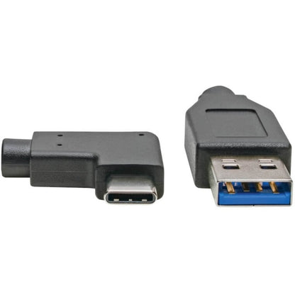 Alternate-Image2 Image for Eaton Tripp Lite Series USB-C to USB-A Cable (M/M), Right-Angle C, USB 3.2 Gen 1 (5 Gbps), Thunderbolt 3 Compatible, 3 ft. (0.91 m)