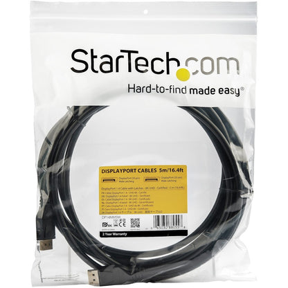 Alternate-Image3 Image for StarTech.com 5 m VESA Certified DisplayPort 1.4 Cable - 8K 60Hz HBR3 HDR - 16 ft Super UHD 4K 120Hz - DP to DP Video Monitor Cord M/M