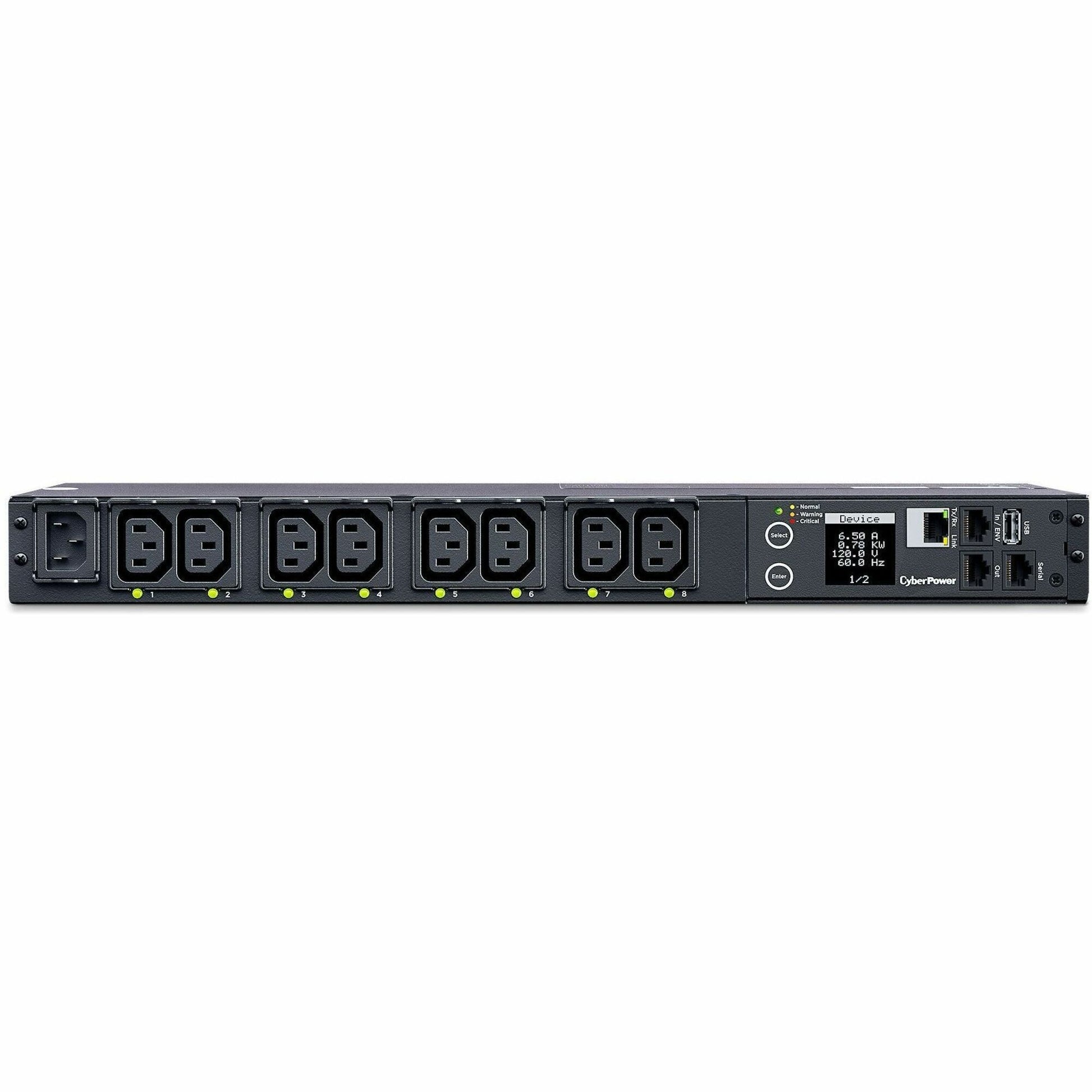 Main Image for CyberPower PDU41004 Single Phase 100 - 240 VAC 15A Switched PDU