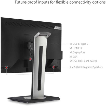 Alternate-Image10 Image for ViewSonic VG2455-2K 24 Inch IPS 1440p Monitor with USB C 3.1, HDMI, DisplayPort and 40 Degree Tilt Ergonomics for Home and Office