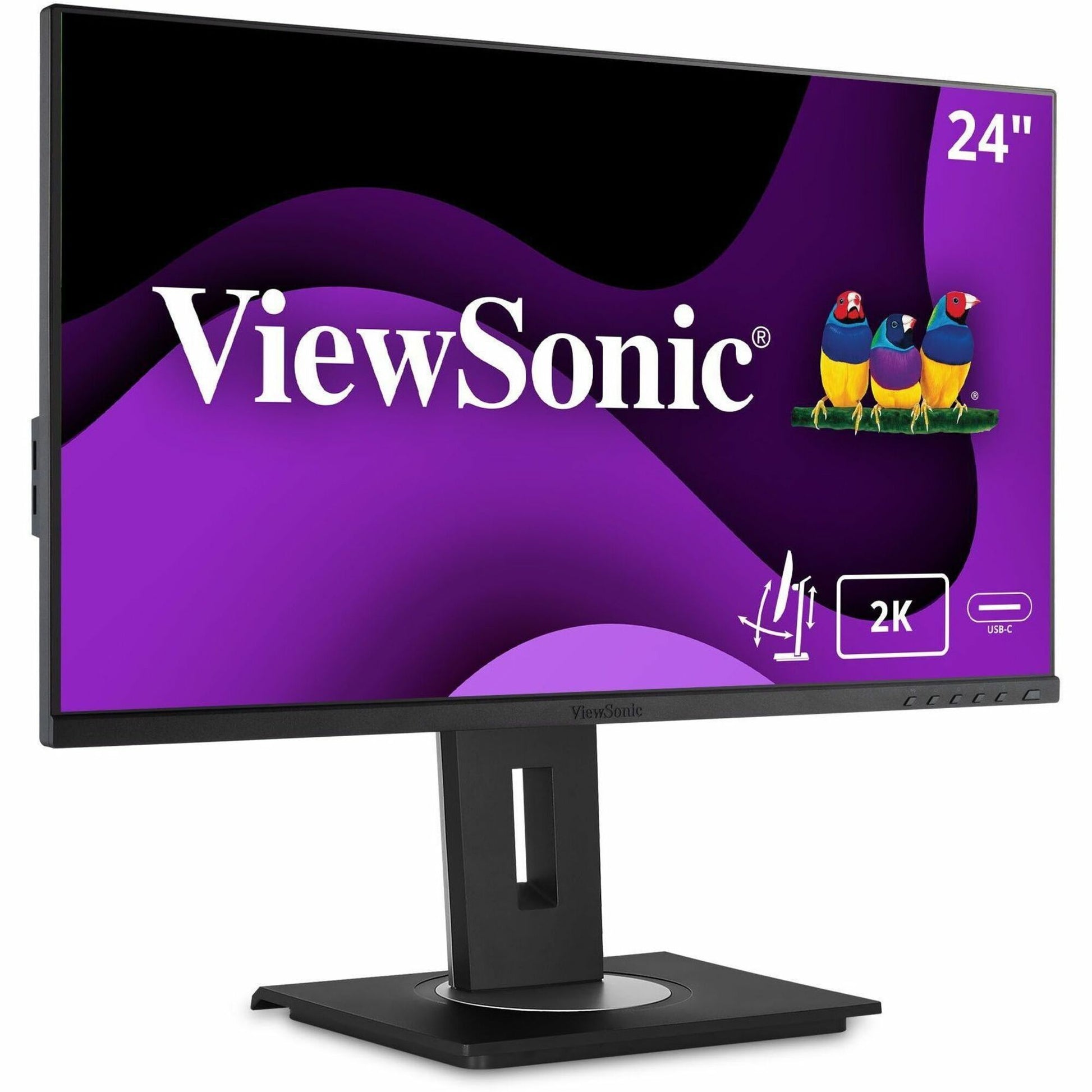 Main Image for ViewSonic VG2455-2K 24 Inch IPS 1440p Monitor with USB C 3.1, HDMI, DisplayPort and 40 Degree Tilt Ergonomics for Home and Office