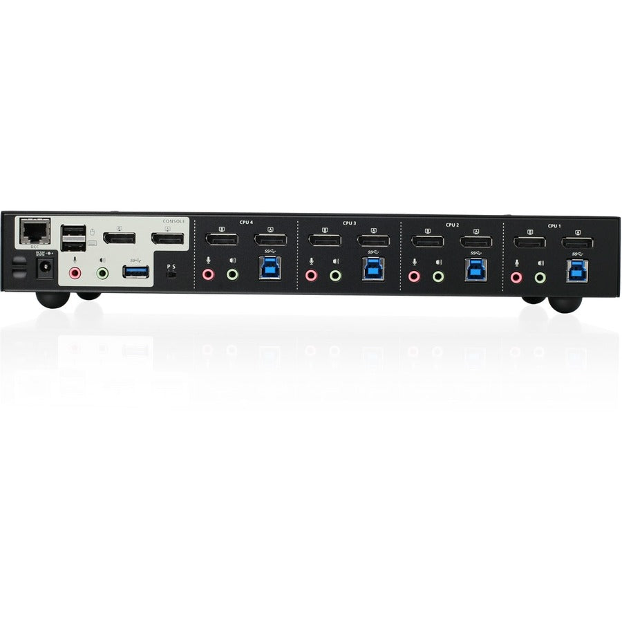 Rear Image for IOGEAR 4-Port 4K Dual View DisplayPort KVMP with USB 3.0 Hub and Audio (TAA)