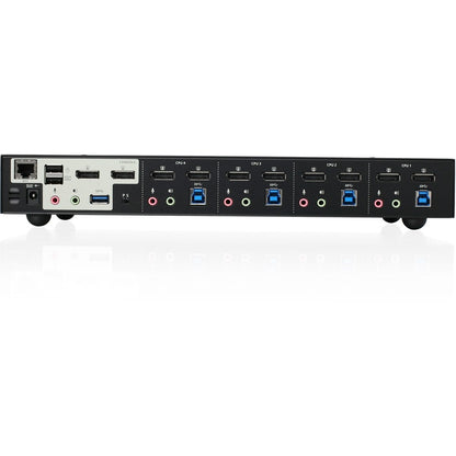 Rear Image for IOGEAR 4-Port 4K Dual View DisplayPort KVMP with USB 3.0 Hub and Audio (TAA)
