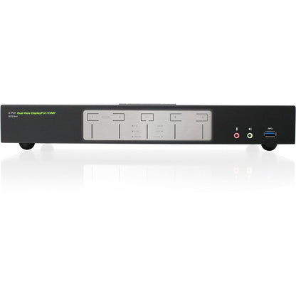 Front Image for IOGEAR 4-Port 4K Dual View DisplayPort KVMP with USB 3.0 Hub and Audio (TAA)