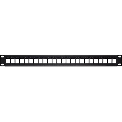 Alternate-Image2 Image for TRENDnet 24-Port Blank Keystone 1U Patch Panel, 1U 19" Metal Rackmount Housing, Recommended With TC-K25C6 & TC-K50C6 Cat6 Keystone Jacks (Sold Separately), Black, TC-KP24