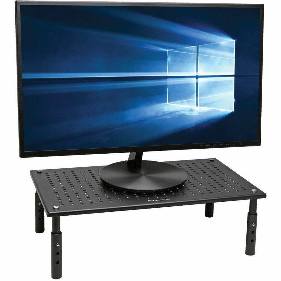 Alternate-Image1 Image for Eaton Tripp Lite Series Monitor Riser for Desk, 18 x 11 in. - Height Adjustable, Metal, Black