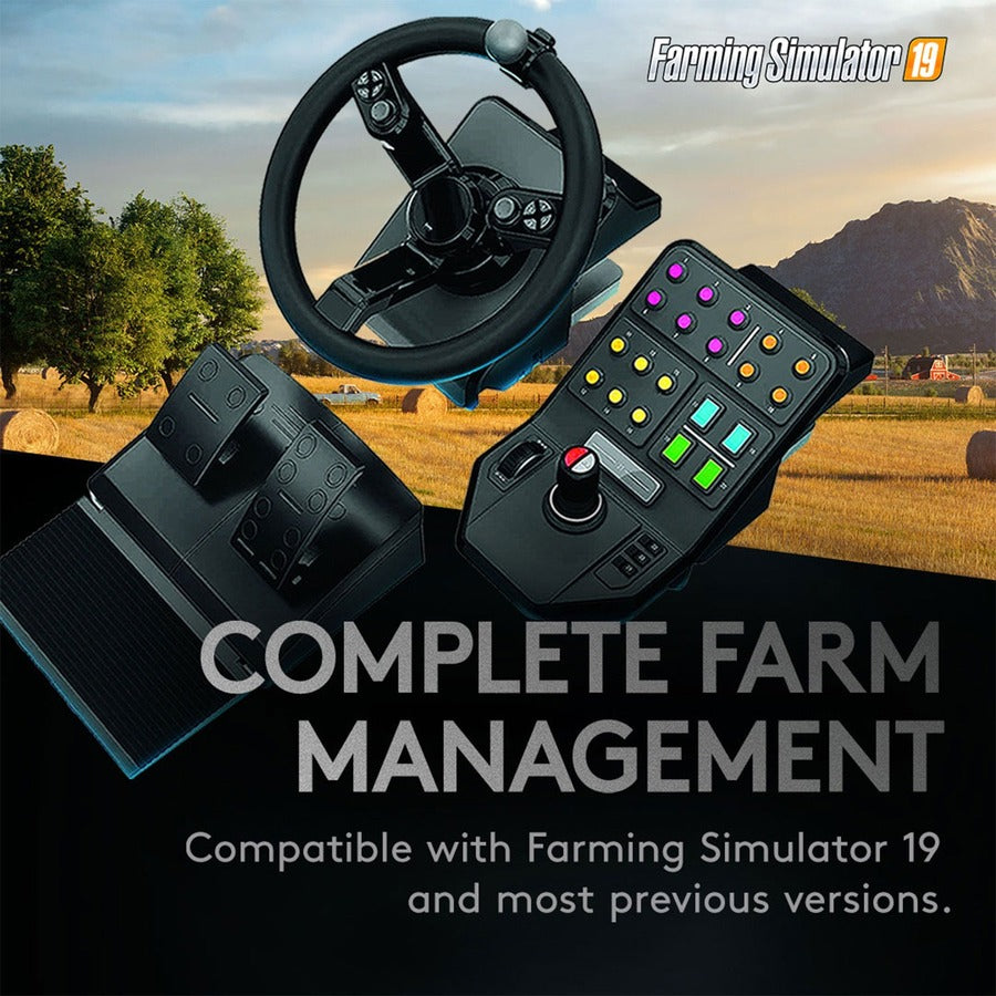 Alternate-Image2 Image for Logitech G Heavy Equipment Bundle Simulation Wheel, Pedals and Side Panel Control Deck