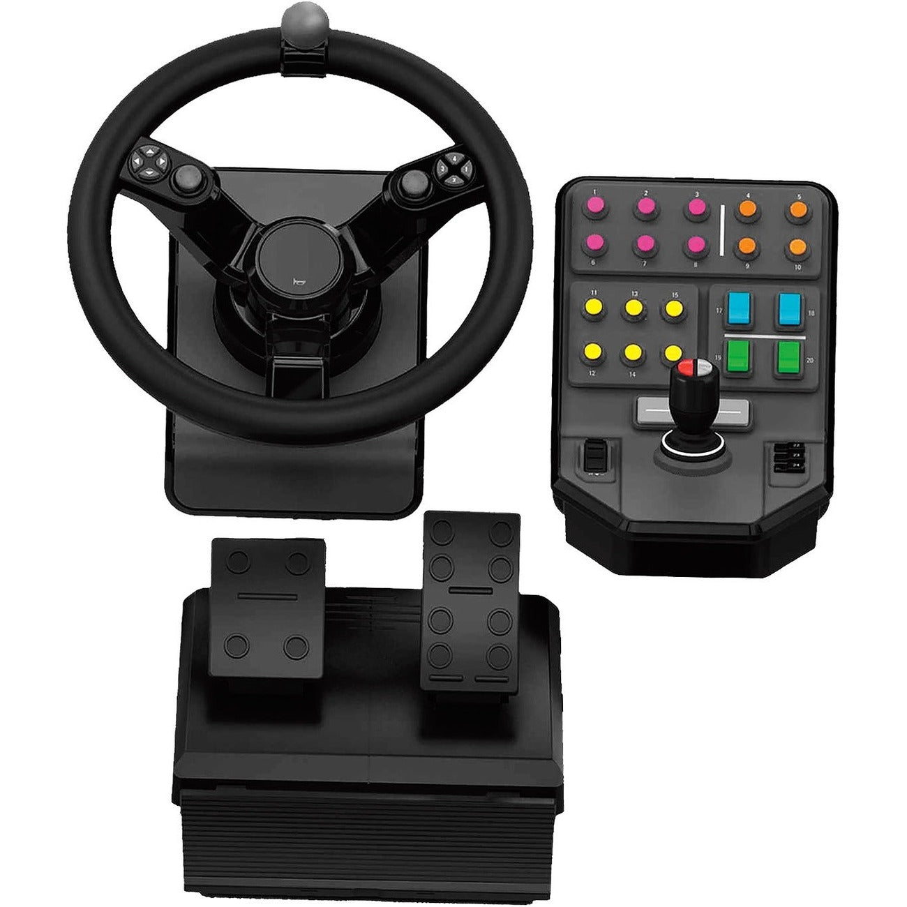 Main Image for Logitech G Heavy Equipment Bundle Simulation Wheel, Pedals and Side Panel Control Deck
