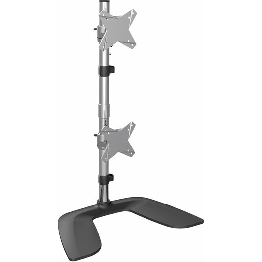 Main Image for StarTech Vertical Dual Monitor Stand, Free Standing Height Adjustable Stacked Monitor Stand up to 27" (17.6lb/8kg) VESA Mount Displays