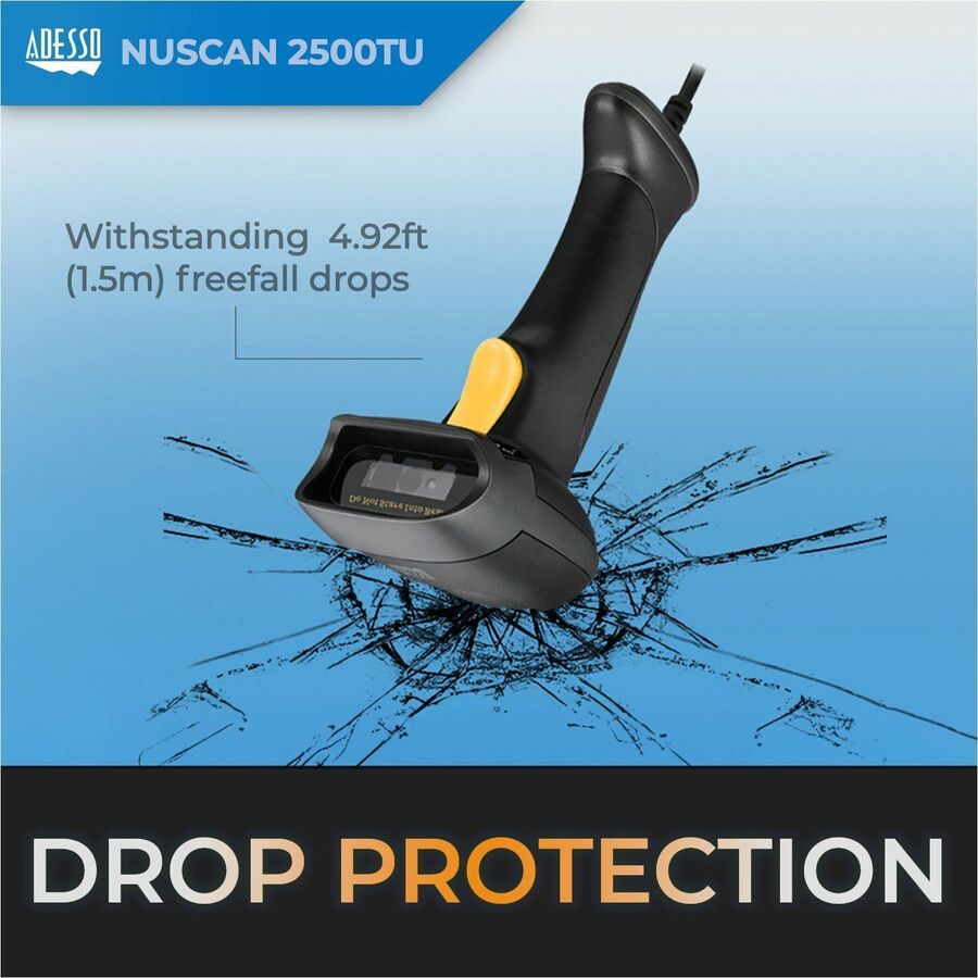 Alternate-Image5 Image for Adesso NuScan 2500TU Spill Resistant Antimicrobial 2D Barcode Scanner
