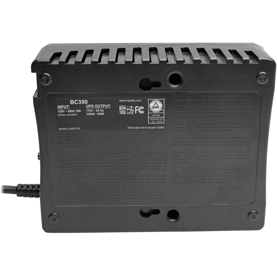 Alternate-Image2 Image for Tripp Lite by Eaton UPS 350VA 210W Desktop Wall Mount PC / MAC Battery Back Up Compact 50/60Hz 120V 6 Outlets 5-15P
