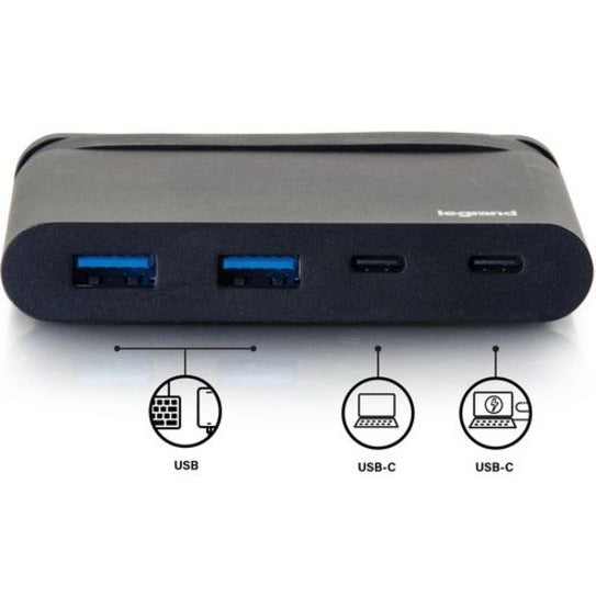 Alternate-Image5 Image for C2G USB C Hub - USB A x 2, USB C and Power Delivery