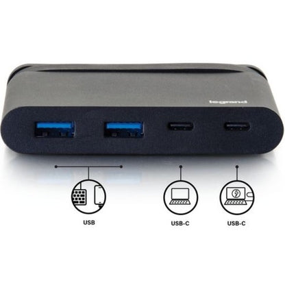 Alternate-Image5 Image for C2G USB C Hub - USB A x 2, USB C and Power Delivery