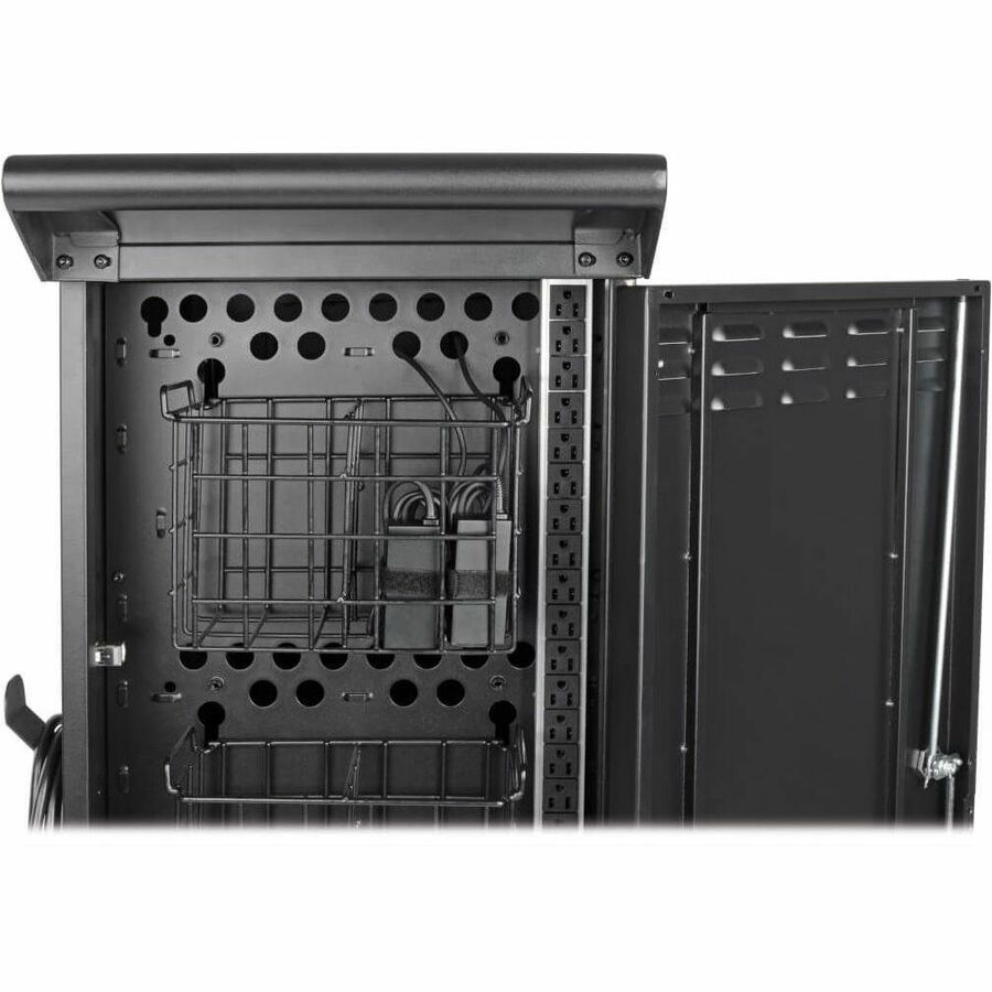 Alternate-Image5 Image for Eaton Tripp Lite Series 21-Device AC Charging Cart for Laptops and Chromebooks - 120V, NEMA 5-15P, 10 ft. (3.05 m) Cord, Black