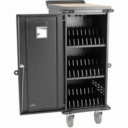 Alternate-Image1 Image for Eaton Tripp Lite Series 27-Device AC Charging Cart for Laptops and Chromebooks - 120V, NEMA 5-15P, 10 ft. (3.05 m) Cord, Black