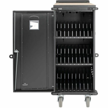 Alternate-Image3 Image for Eaton Tripp Lite Series 27-Device AC Charging Cart for Laptops and Chromebooks - 120V, NEMA 5-15P, 10 ft. (3.05 m) Cord, Black