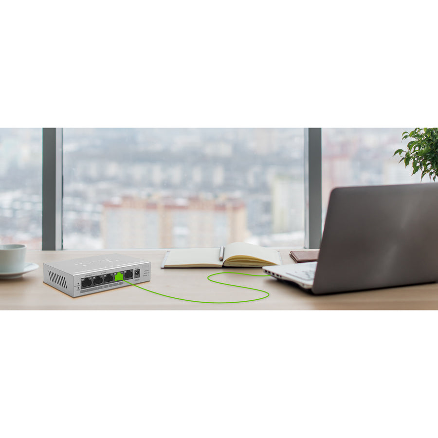 Alternate-Image4 Image for Zyxel 5 Port Gigabit Ethernet Unmanaged POE+ Switch | 4 x PoE+ @ 60W | Plug & Play | Sturdy Metal Housing | Desktop or Wall-Mount | Fanless | Lifetime Warranty | Ethernet Splitter | GS1005HP
