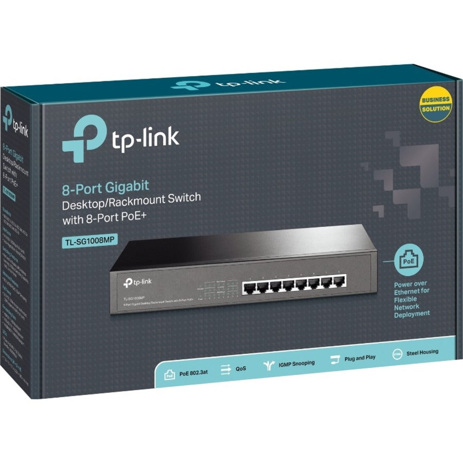 Alternate-Image3 Image for TP-Link TL-SG1008MP - 8-Port Gigabit PoE Switch