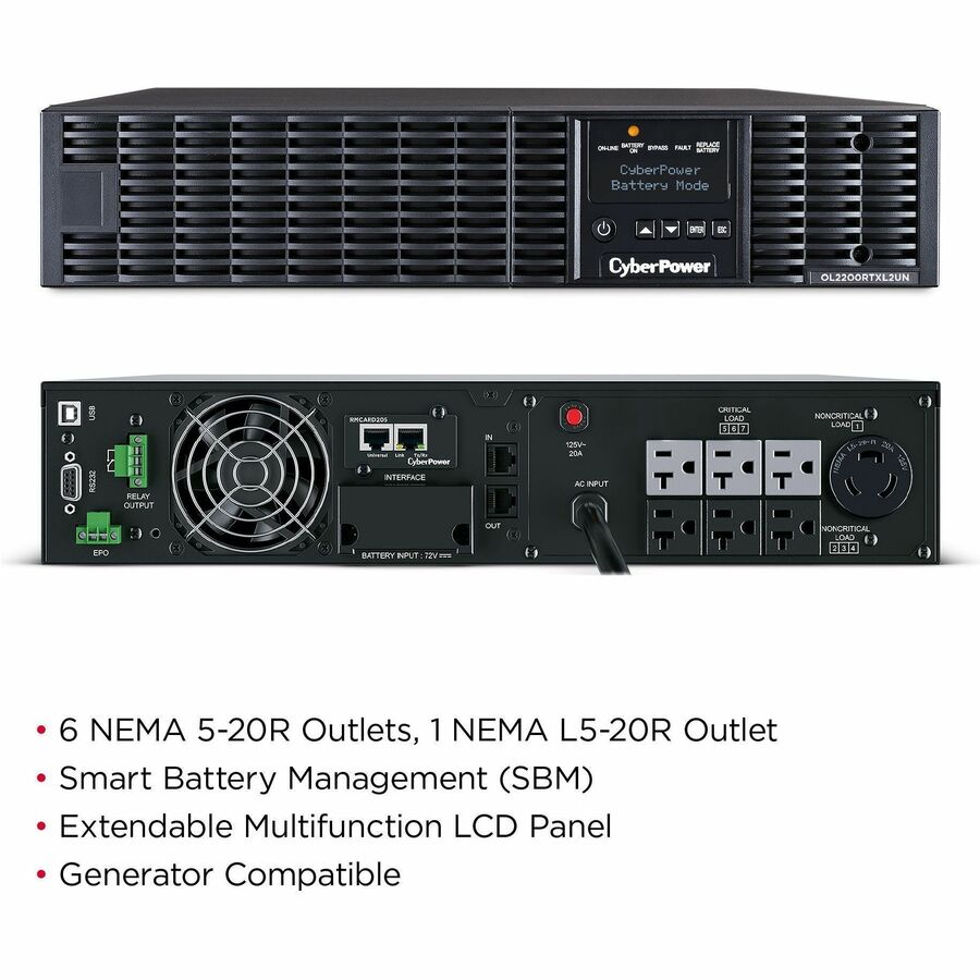 Alternate-Image3 Image for CyberPower OL2200RTXL2UN Smart App Online UPS Systems