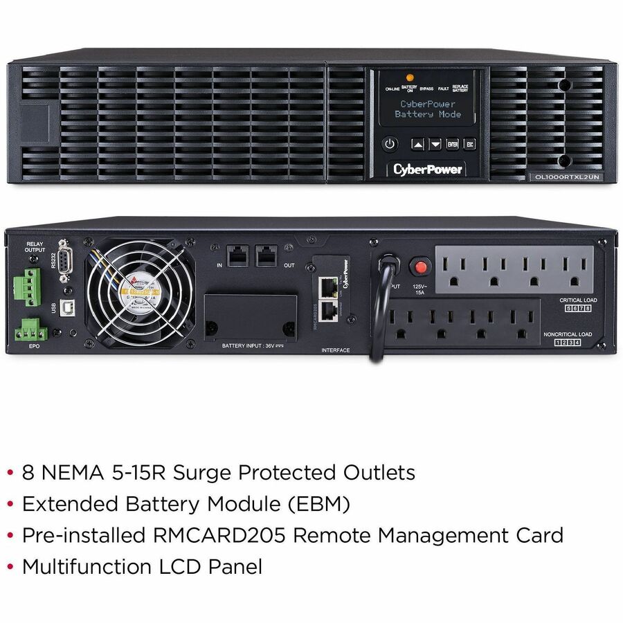 Alternate-Image7 Image for CyberPower OL1000RTXL2UN Smart App Online UPS Systems