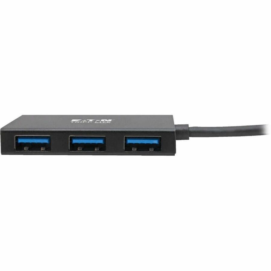 Alternate-Image2 Image for Eaton Tripp Lite Series 4-Port USB-C Hub, USB 3.x (5Gbps), 4x USB-A Ports, Aluminum Housing, Black