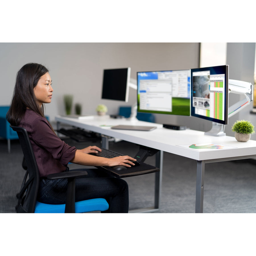 Life-Style Image for Kensington SmartFit Mounting Arm for Monitor - Gray, Silver - Landscape/Portrait