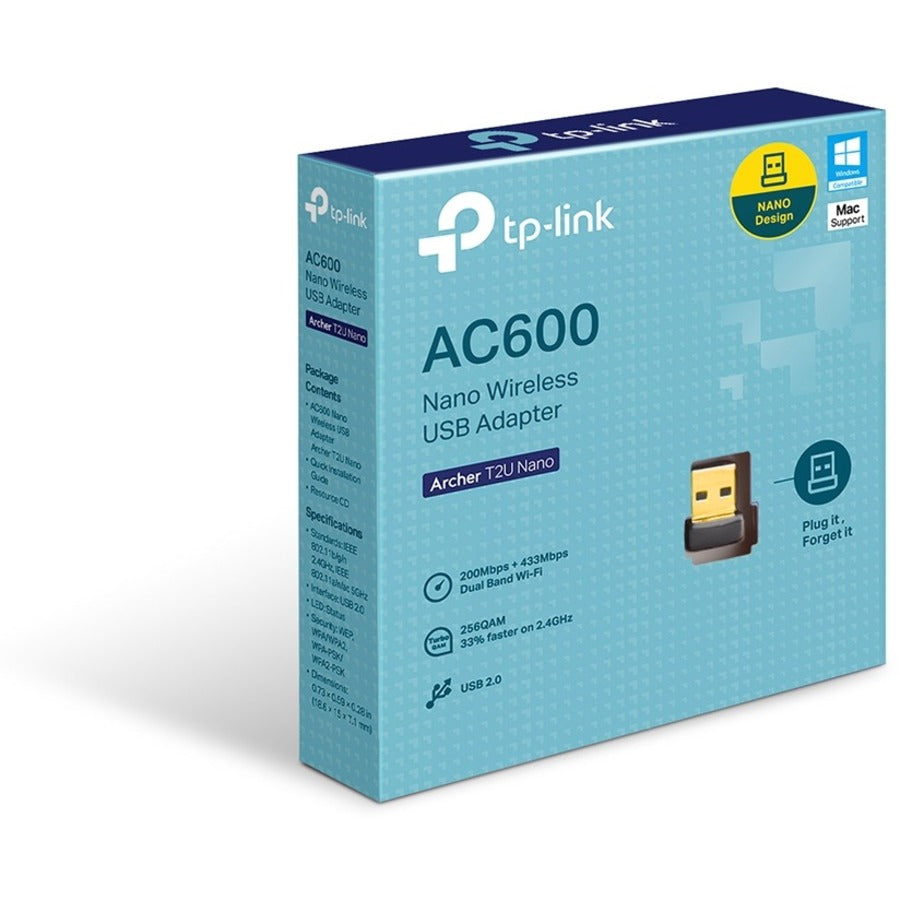 Alternate-Image2 Image for TP-Link Archer T2U Nano - IEEE 802.11ac Dual Band Wi-Fi Adapter for PC Desktop/Notebook