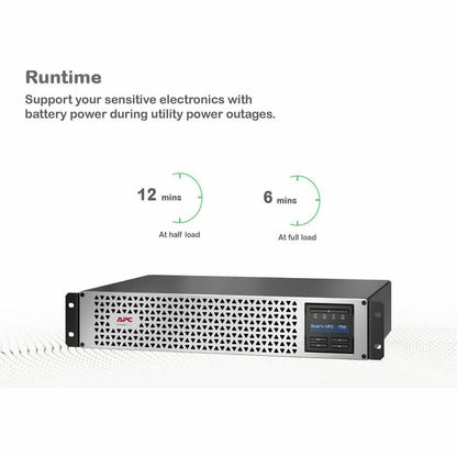 Alternate-Image2 Image for APC Smart-UPS, Line Interactive, 750VA, Lithium-ion, Rackmount 2U, 120V, 6x NEMA 5-15R outlets, SmartConnect Port+SmartSlot, Short Depth, AVR, LCD