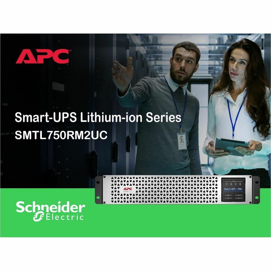 Alternate-Image4 Image for APC Smart-UPS, Line Interactive, 750VA, Lithium-ion, Rackmount 2U, 120V, 6x NEMA 5-15R outlets, SmartConnect Port+SmartSlot, Short Depth, AVR, LCD