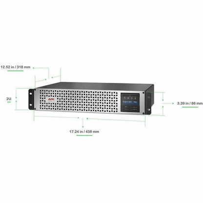 Alternate-Image1 Image for APC Smart-UPS, Line Interactive, 750VA, Lithium-ion, Rackmount 2U, 120V, 6x NEMA 5-15R outlets, SmartConnect Port+SmartSlot, Short Depth, AVR, LCD