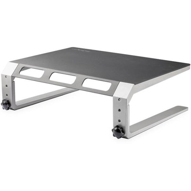 Top Image for StarTech.com Monitor Riser Stand, For up to 32" (22lb/10kg) Monitor, Monitor Riser, Steel&Aluminum, Monitor Shelf w/ Three Height Settings