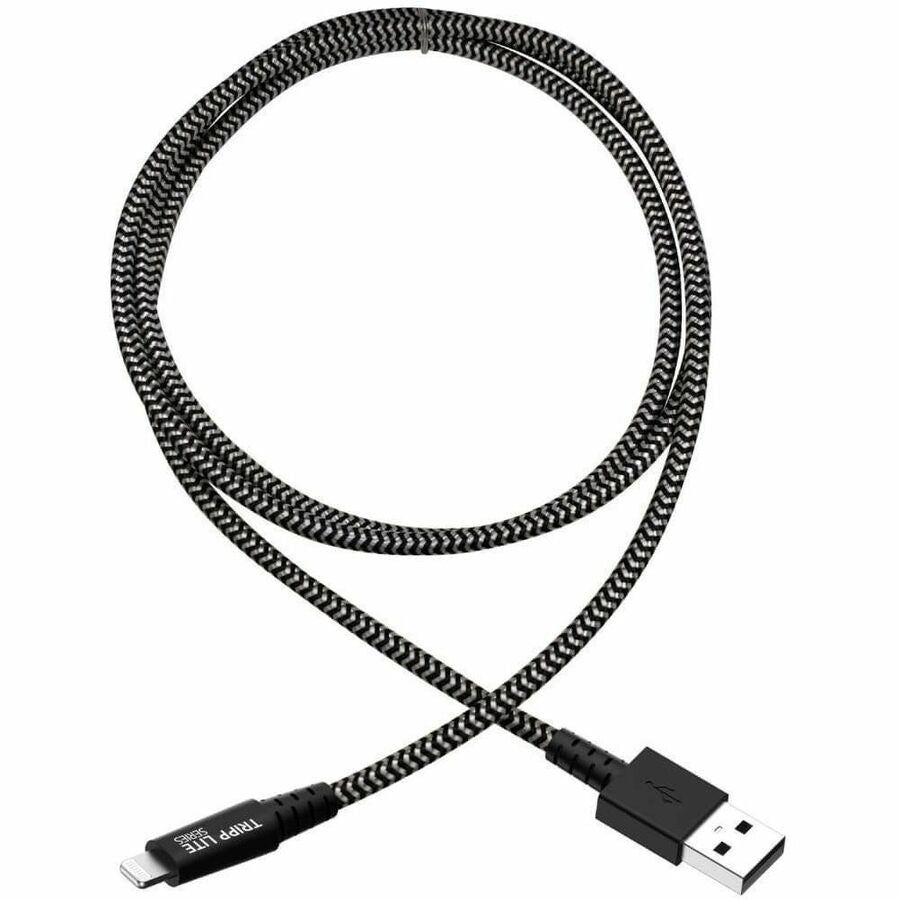 Alternate-Image1 Image for Eaton Tripp Lite Series Heavy-Duty USB-A to Lightning Sync/Charge Cable, MFi Certified - M/M, USB 2.0, 10 ft. (3.05 m)