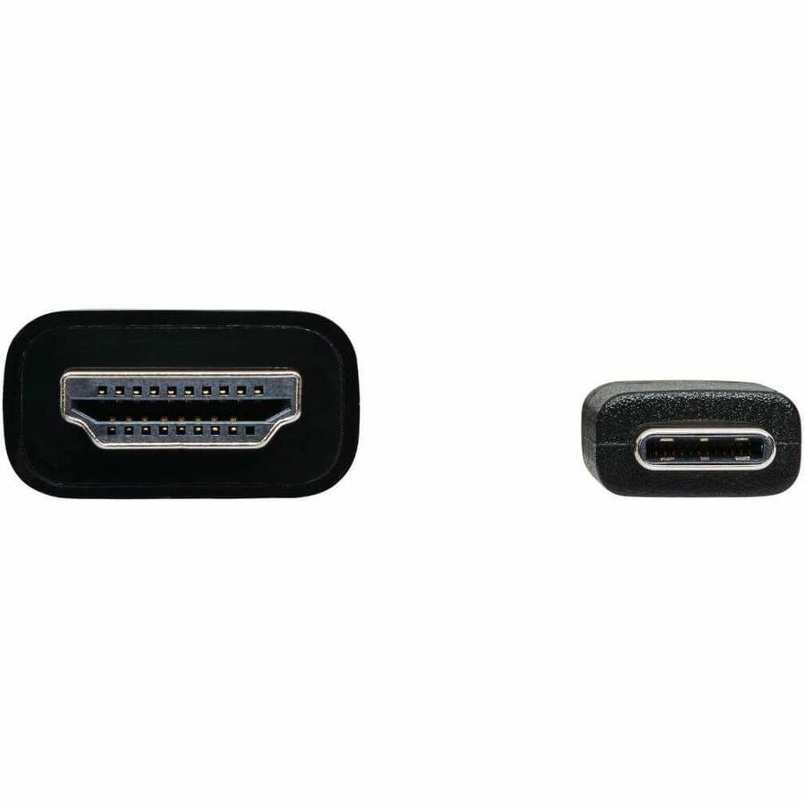 Alternate-Image2 Image for Eaton Tripp Lite Series USB-C to HDMI Adapter Cable (M/M), 4K 60 Hz, 4:4:4, Thunderbolt 3 Compatible, Black, 6 ft. (1.8 m)