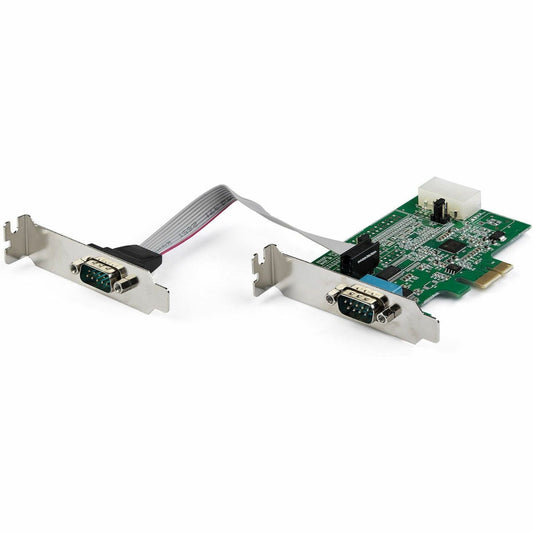 Main Image for StarTech.com 2-port PCI Express RS232 Serial Adapter Card - PCIe Serial DB9 Controller Card 16950 UART - Low Profile - Windows and Linux