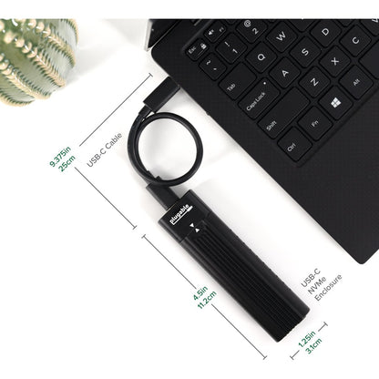 Alternate-Image3 Image for Plugable USB C to M.2 NVMe Tool-free Enclosure USB C and Thunderbolt 3 Compatible up to USB 3.1 Gen 2 Speeds (10Gbps).