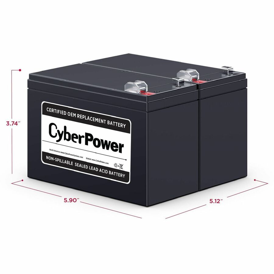 Alternate-Image2 Image for CyberPower RB1290X2 Replacement Battery Cartridge
