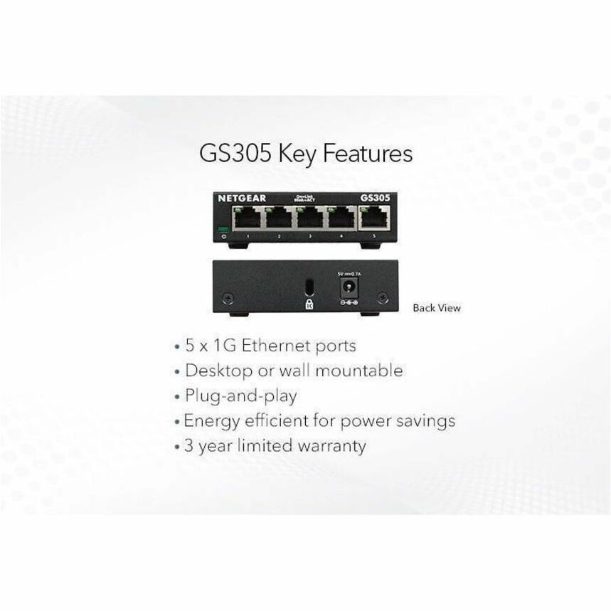 Alternate-Image5 Image for Netgear Business GS305 Ethernet Switch