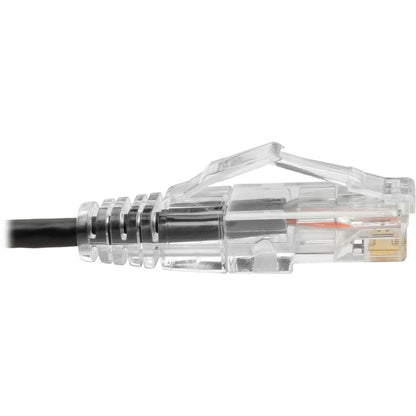 Alternate-Image1 Image for Eaton Tripp Lite Series Cat6 Gigabit Snagless Slim UTP Ethernet Cable (RJ45 M/M), PoE, Black, 8-in. (20.32 cm)