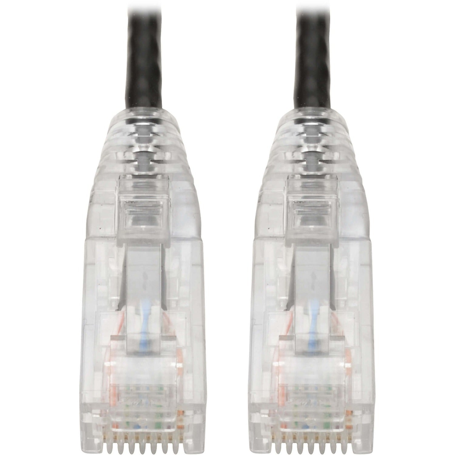Main Image for Eaton Tripp Lite Series Cat6 Gigabit Snagless Slim UTP Ethernet Cable (RJ45 M/M), PoE, Black, 8-in. (20.32 cm)