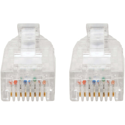 Alternate-Image2 Image for Eaton Tripp Lite Series Cat6 Gigabit Snagless Slim UTP Ethernet Cable (RJ45 M/M), PoE, Black, 8-in. (20.32 cm)