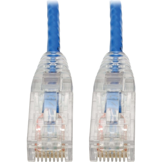 Main Image for Eaton Tripp Lite Series Cat6 Gigabit Snagless Slim UTP Ethernet Cable (RJ45 M/M), PoE, Blue, 8-in. (20.32 cm)