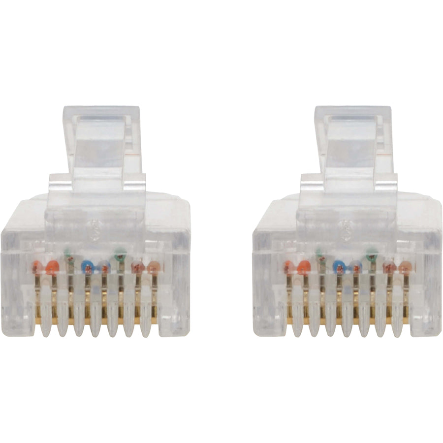 Alternate-Image2 Image for Eaton Tripp Lite Series Cat6 Gigabit Snagless Slim UTP Ethernet Cable (RJ45 M/M), PoE, Blue, 8-in. (20.32 cm)