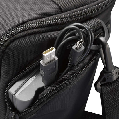 Alternate-Image3 Image for Case Logic DCB-306 Carrying Case (Holster) Camera, Accessories, Battery, Cable, Lens Cap, Memory Card, Cloth - Black