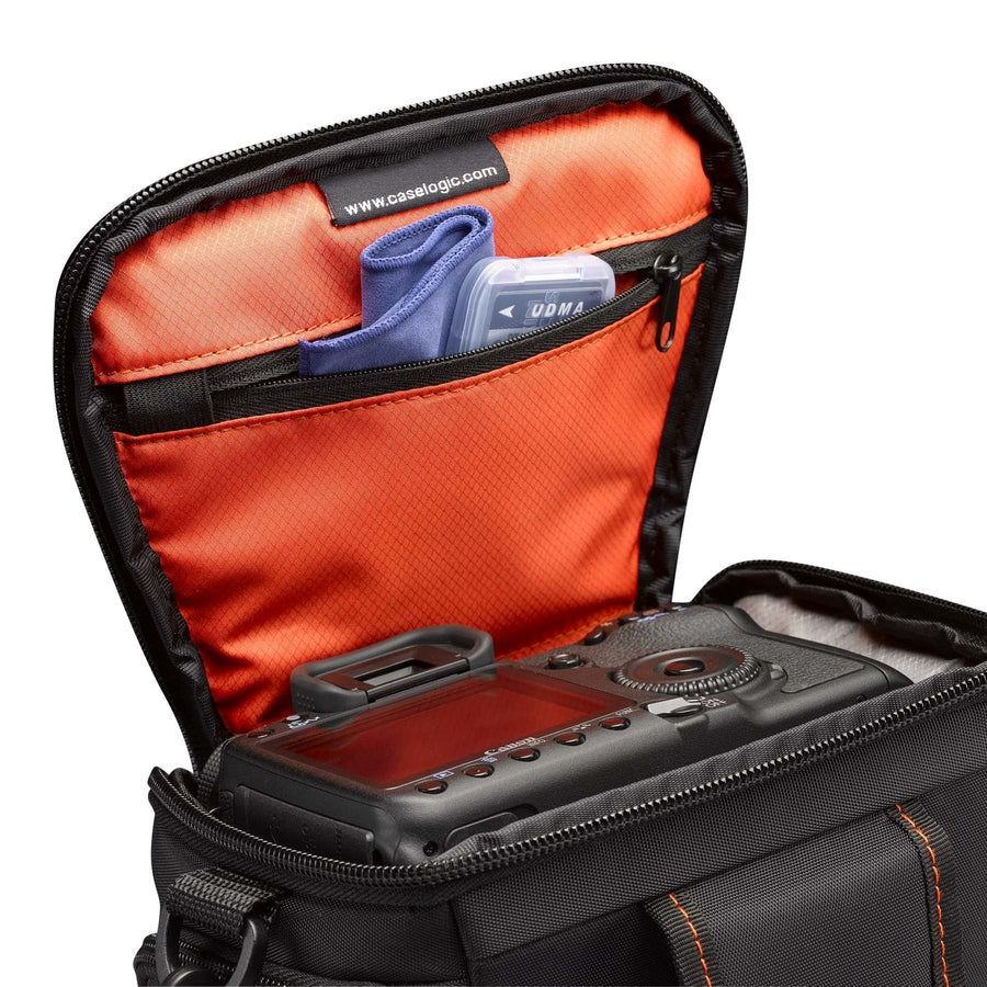Alternate-Image2 Image for Case Logic DCB-306 Carrying Case (Holster) Camera, Accessories, Battery, Cable, Lens Cap, Memory Card, Cloth - Black